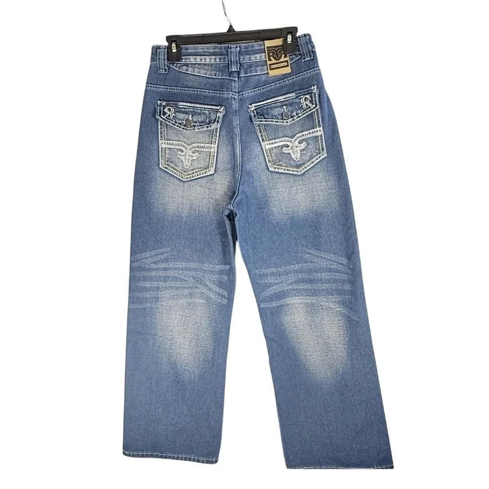 Rork Reutual Blue Relaxed Men‎ Jeans 31x 27.5 wide leg